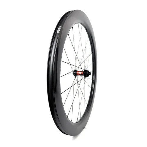 Xdru Chase 60 700C Front Disc Brake Tubeless Ready Carbon Wheelset Angle View Xdru Chase 60 700C Front Disc Brake Tubeless Ready Carbon Wheelset Angle View